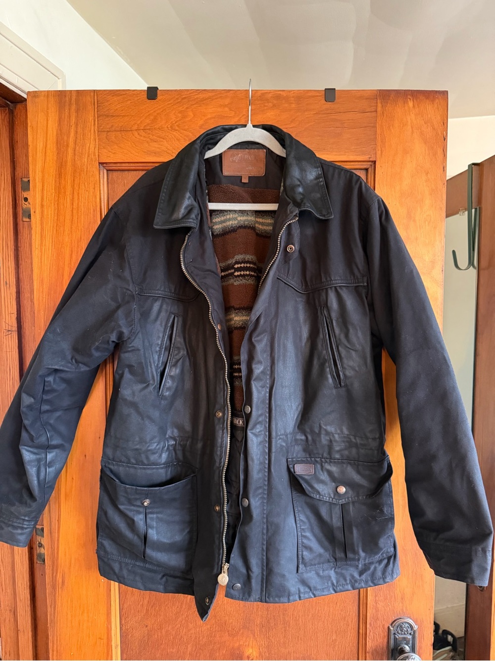 Men's Black Oil Skin Outback Trading Co. Coat